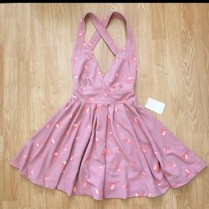 Free people floral fit and flare dress